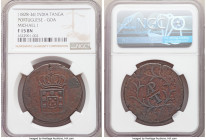 Portuguese Colony - Goa. Miguel I 4-Piece Lot of Certified Issues NGC, 1) Tanga ND (1828-1834) - F15 Brown, KM251 2) 1/2 Tanga ND (1831) - VG8 Brown, ...