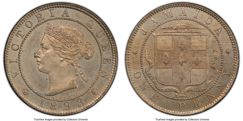 British Colony. Victoria 3-Piece Lot of Certified Pennies MS64 PCGS, 1) Penny 18...