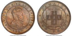 British Colony 3-Piece Lot of Certified Assorted Pennies, 1) Edward VII Penny 1907 - MS65 PCGS, London mint, KM23 2) George V Penny 1916-H - MS64 NGC,...