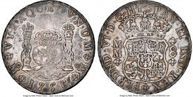 Ferdinand VI 8 Reales 1756 Mo-MM XF45 NGC, Mexico City mint, KM104.2. Graphite gray with silver-blue and peach toning. 

HID09801242017

© 2022 He...