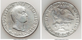 Augustin I Iturbide 8 Reales 1823 Mo-JM VF (Cleaned), Mexico City mint, KM310. 39.5mm. 26.64gm. (Type V) Short uneven Truncation 8 RJM below variety. ...