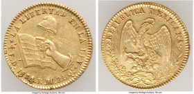 Republic gold 1/2 Escudo 1834 Do-RM AU, Durango mint, KM378.1. 14.8mm. 1.83gm. 

HID09801242017

© 2022 Heritage Auctions | All Rights Reserved