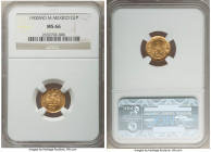 Republic gold Peso 1900 Mo-M MS66 NGC, Mexico City mint, KM410.5. Unusually choice for the type with abundant golden luster and reflective fields. Ver...