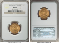 Charles III gold 20 Francs 1879-A MS64 NGC, Paris mint, KM98. Unusually high-grade for this two-year type, with just a single MS65 certifying finer at...