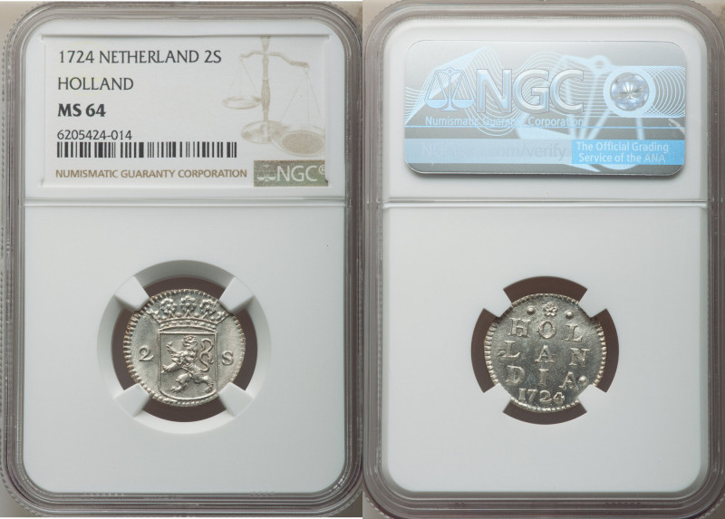 Holland. Provincial 2 Stuivers 1724 MS64 NGC, KM48. 

HID09801242017

© 2022...