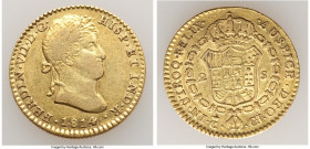 Ferdinand VII gold 2 Escudos 1814 C-CJ VF, Cadiz mint, KM468. 22.6mm. 6.66gm. 

HID09801242017

© 2022 Heritage Auctions | All Rights Reserved