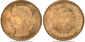 Confederation gold 20 Francs 1896-B MS65+ NGC, Bern mint, KM31.3. AGW 0.1867 oz. 

HID09801242017

© 2022 Heritage Auctions | All Rights Reserved