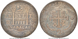Caracas. Provincial 2 Reales 1818-BS VF30 NGC, Caracas mint, KM-C36. Lion upper left. Republican coinage under Gran Colombia. No "F7" on reverse. 

...