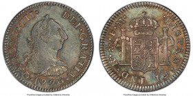Charles III 5-Piece Lot of Certified Spanish Colonial Reales 1776 PCGS, 1) Mexico 1/2 Real 1776 Mo-FM - XF45, Mexico City mint, KM69.2, Cal-1768 2) Me...