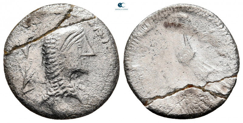 Eastern Europe. Imitation of Roman Republican coinage 60-50 BC. 
Denarius AR
...