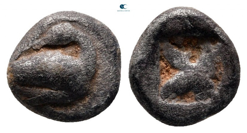 Macedon. Eion circa 480-470 BC. 
Diobol AR

9 mm, 1,03 g



nearly very f...