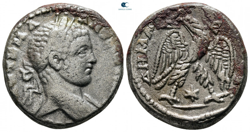 Seleucis and Pieria. Antioch. Elagabal AD 218-222. 
Billon-Tetradrachm

25 mm...