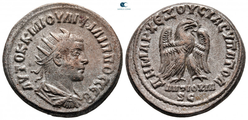 Seleucis and Pieria. Antioch. Philip II AD 247-249. 
Billon-Tetradrachm

26 m...