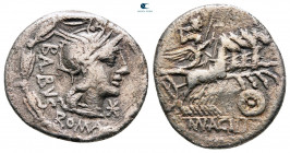 Mn. Acilius Balbus 125 BC. Rome. Denarius AR
