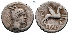 L. Papius 79 BC. Rome. Serrate Denarius AR