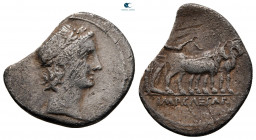 Octavian 29-27 BC. Uncertain mint in Italy. Denarius AR
