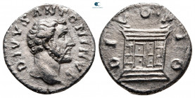 Divus Antoninus Pius AD 161. Rome. Denarius AR