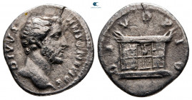 Divus Antoninus Pius AD 161. Rome. Denarius AR
