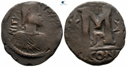 Justin I AD 518-527. Constantinople. Follis or 40 Nummi Æ
