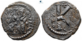 Justin II and Sophia AD 565-578. Theoupolis (Antioch). Half Follis or 20 Nummi Æ