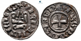 Principality of Achaea. Philippe de Taranto AD 1307-1313. Denier Tournois BI