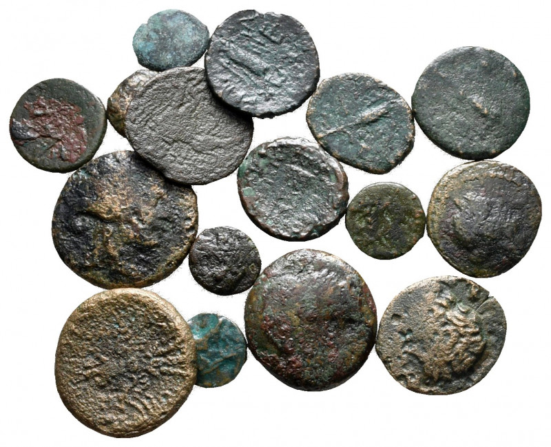 Lot of ca. 16 greek bronze coins / SOLD AS SEEN, NO RETURN! 

fine