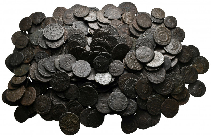 Lot of ca. 300 late roman bronze coins / SOLD AS SEEN, NO RETURN! 

very fine