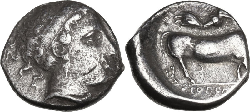 Greek Italy. Central and Southern Campania, Neapolis. AR Didrachm, c. 350-325 BC...