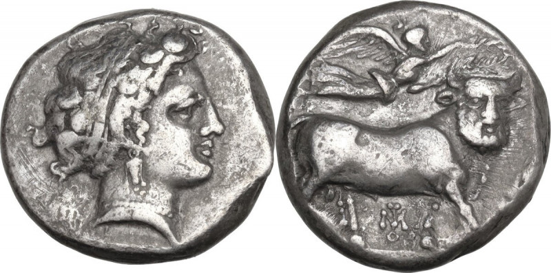 Greek Italy. Central and Southern Campania, Neapolis. AR Didrachm, c. 320-300 BC...