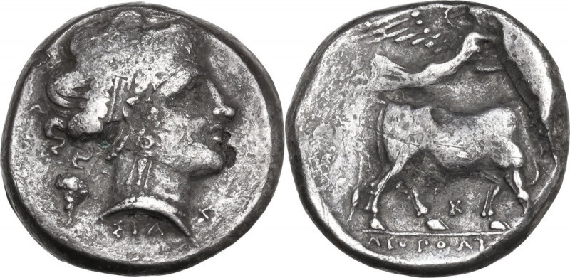 Greek Italy. Central and Southern Campania, Neapolis. AR Didrachm, c. 320-300 BC...