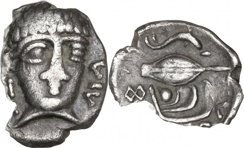 Greek Italy. Central and Southern Campania, Phistelia. AR Obol, c. 325-275 BC. O...