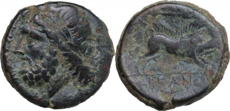 Greek Italy. Northern Apulia, Arpi. AE 22 mm, 325-275 BC. Obv. Head of Zeus left...