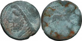 Greek Italy. Northern Apulia, Arpi. AE Unit, c. 275-250 BC. Obv. Head of Zeus left. Rev. Boar right. HN Italy 642. AE. 6.90 g. 21.00 mm.