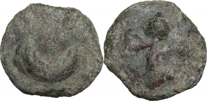 Greek Italy. Northern Apulia, Luceria. Cast AE reduced Semuncia, 217-212 BC. Obv...