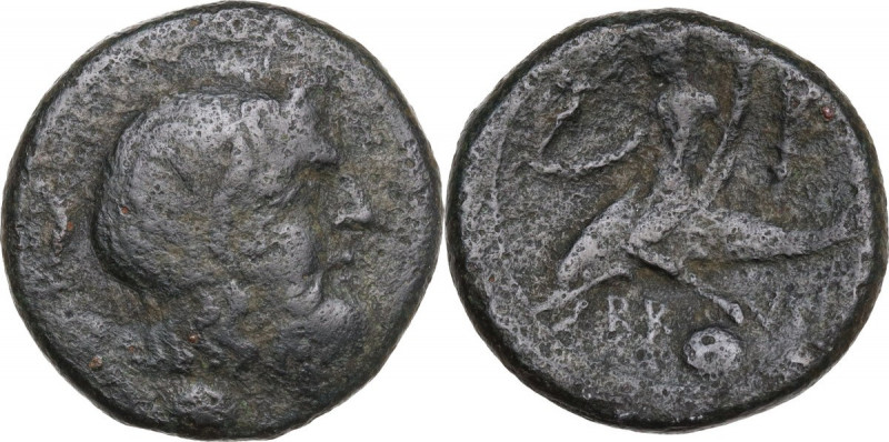 Greek Italy. Southern Apulia, Brundisium. AE Uncia, c. 215 BC. Obv. Head of Pose...