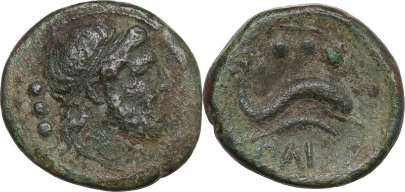 Greek Italy. Northern Lucania, Paestum. AE Quadrans, c. 218-201 BC. Second Punic...