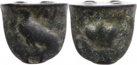 Sicily. Akragas. AE Cast Trias or Tetronkion, c. 450-440 BC. Obv. Sea-eagle standing left with closed wings/Crab. Rev. Four pellets on base. CNS I 1; ...