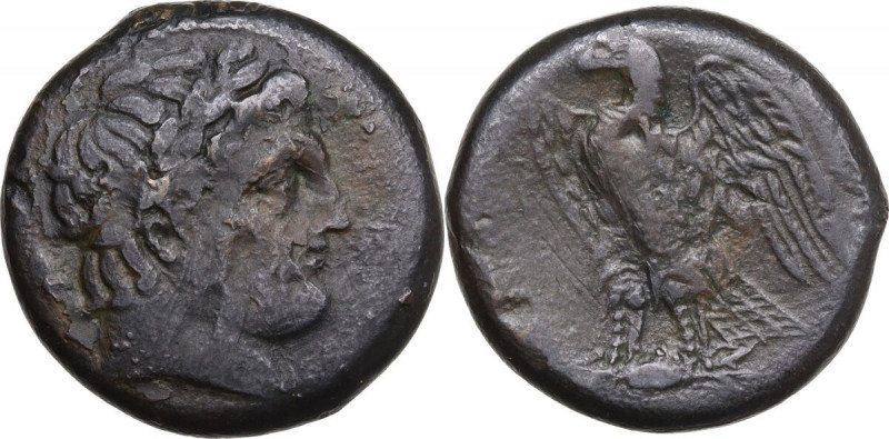 Sicily. Messana. The Mamertinoi. AE 26.5 mm, c. 275-264 B. Obv. Laureate head of...