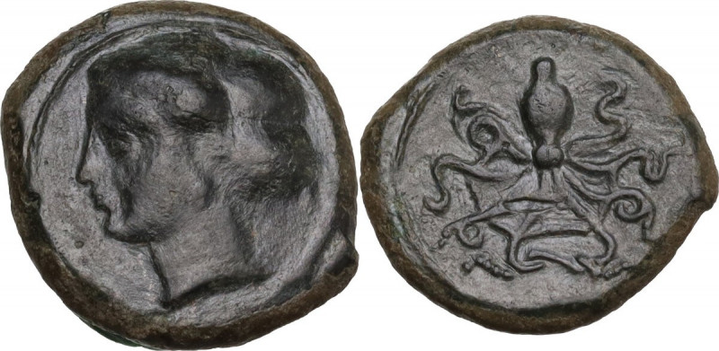 Sicily. Syracuse. Second Democracy (466-405 BC). AE Tetras, c. 435-415 BC. Obv. ...
