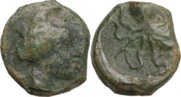 Sicily. Syracuse. Second Democracy (466-405 BC). AE Onkia, after 425 BC. Rev. Octopus; pellet between tentacles. CNS II 10; HGC 2 1434. AE. 1.40 g. 11...