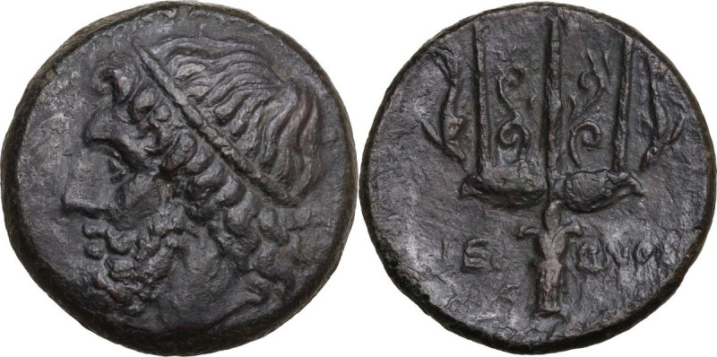 Sicily. Syracuse. Hieron II (274-215 BC). AE 22 mm. c. 240-215 BC. Obv. Diademed...