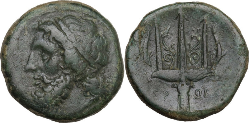 Sicily. Syracuse. Hieron II (274-215 BC). AE 22 mm. c. 240-215 BC. Obv. Poseidon...