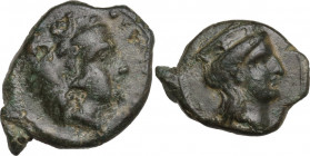Sicily. Himera (as Thermai Himerenses). AE. c. 407-406 BC. Obv. Head of Hera right, wearing stephane decorated with three palmettes. Rev. Head of Hera...