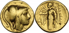Continental Greece. Kings of Macedon. temp. Alexander III – Philip III. AV Stater. In the name of Alexander III. Amphipolis mint. Struck under Antipat...