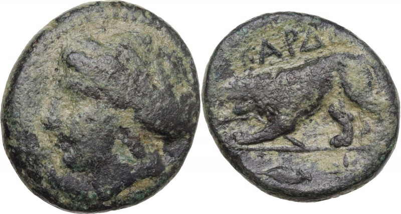 Continental Greece. Thrace, Kardia. AE 20 mm, 350-309 BC. Obv. Head of Persephon...