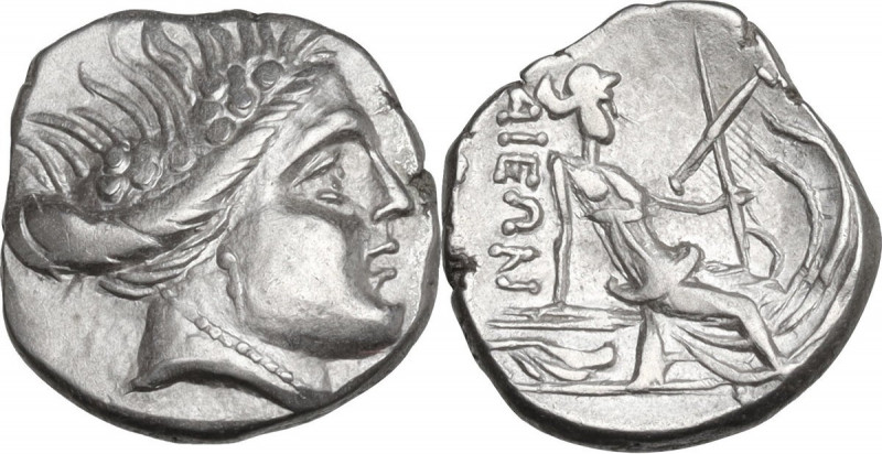 Continental Greece. Euboia, Histiaia. AR Tetrobol, 3rd-2nd centuries BC. Obv. Wr...