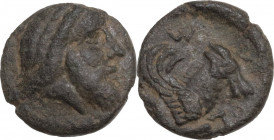 Greek Asia. Mysia, Adramyteion. AE 11,50 mm. 4th century BC. Obv. Laureate head of Zeus, right. Rev. Forepart Pegasos, right. SNG Arıkantürk Volume 3,...