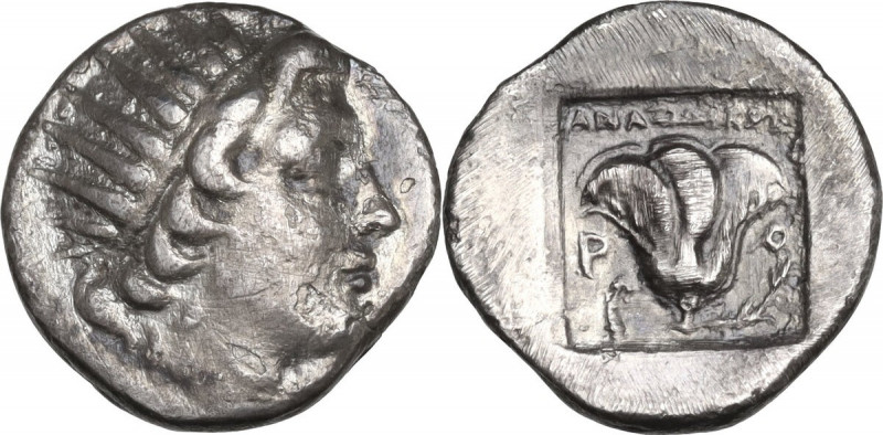 Greek Asia. Islands off Caria, Rhodes. AR Drachm, c. 188-170 BC. AR Drachm. ‘Pli...