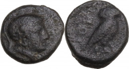 Greek Asia. Phrygia, Dorylaion. AE 10,50 mm. 3rd-2nd centuries BC. Obv. Athena head, right. Rev. Owl standing. Winterthur 4088; Imhoof-Blumer, Kleinas...