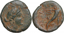 Greek Asia. Phrygia, Laodikea. AE 20,50 mm. c. 133-67 BC. Obv. Head of Aphrodite or Laodice right. Rev. Cornucopia and kerykeion. BMC 40-43. AE. 5.90 ...